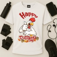 Happy Turkey Day Cooling Performance Crew T-Shirt