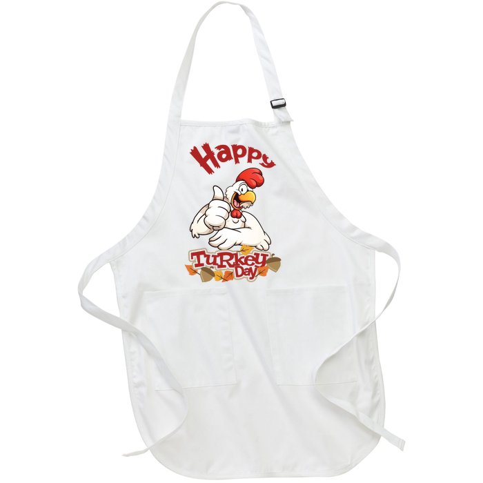 Happy Turkey Day Full-Length Apron With Pockets