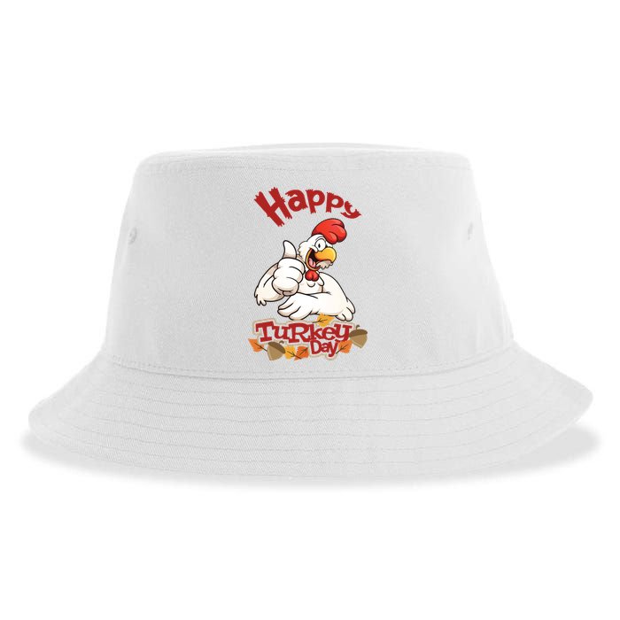 Happy Turkey Day Sustainable Bucket Hat