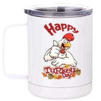 Happy Turkey Day 12 oz Stainless Steel Tumbler Cup