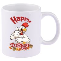 Happy Turkey Day 11oz C Handle Ceramic Mug