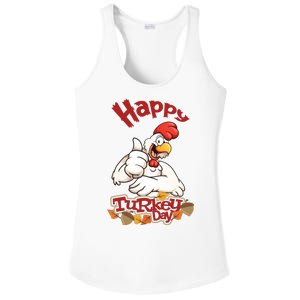 Happy Turkey Day Ladies PosiCharge Competitor Racerback Tank