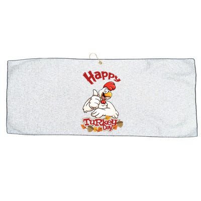 Happy Turkey Day Large Microfiber Waffle Golf Towel