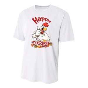 Happy Turkey Day Youth Performance Sprint T-Shirt