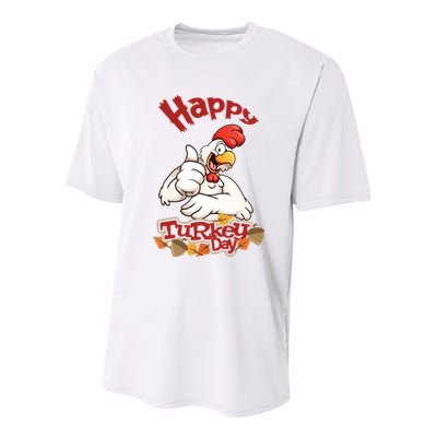 Happy Turkey Day Youth Performance Sprint T-Shirt