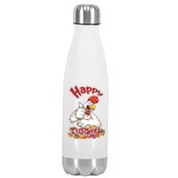 Happy Turkey Day Stainless Steel Insulated Water Bottle