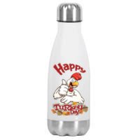 Happy Turkey Day Stainless Steel Insulated Water Bottle