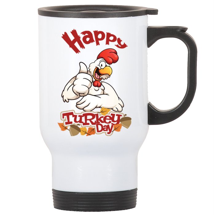 Happy Turkey Day Stainless Steel Travel Mug