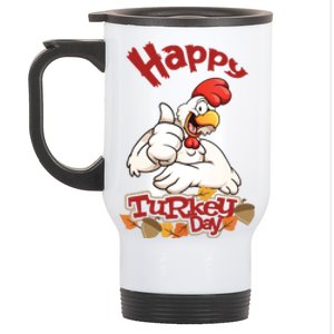 Happy Turkey Day Stainless Steel Travel Mug