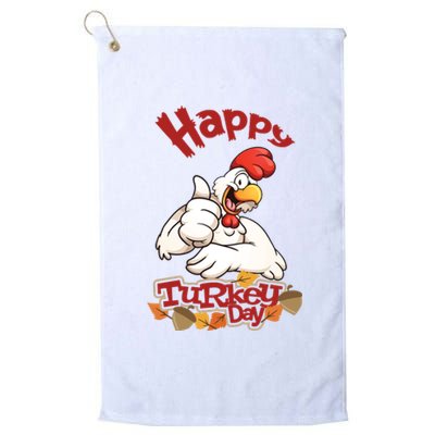 Happy Turkey Day Platinum Collection Golf Towel