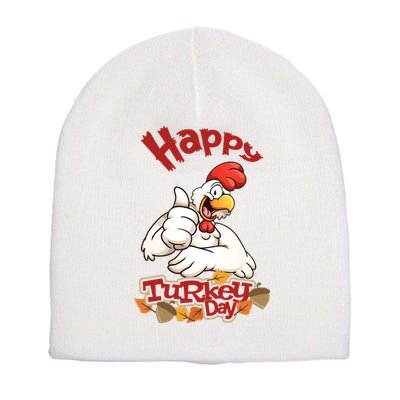 Happy Turkey Day Short Acrylic Beanie