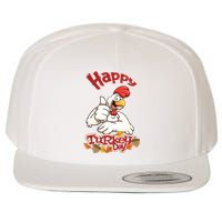 Happy Turkey Day Wool Snapback Cap