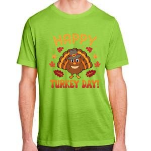 Happy Turkey Day 2024 Autumn Fall Thanksgiving Family Gift Adult ChromaSoft Performance T-Shirt