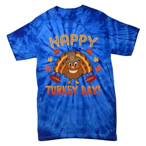 Happy Turkey Day 2024 Autumn Fall Thanksgiving Family Gift Tie-Dye T-Shirt