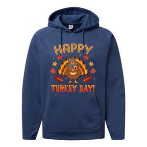 Happy Turkey Day 2024 Autumn Fall Thanksgiving Family Gift Performance Fleece Hoodie