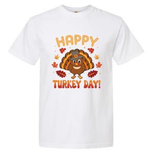 Happy Turkey Day 2024 Autumn Fall Thanksgiving Family Gift Garment-Dyed Heavyweight T-Shirt