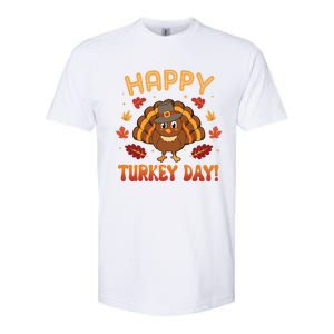 Happy Turkey Day 2024 Autumn Fall Thanksgiving Family Gift Softstyle CVC T-Shirt