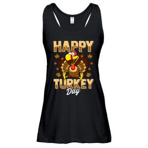 Happy Turkey Day Thanksgiving Day Holiday Gift Ladies Essential Flowy Tank