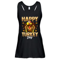 Happy Turkey Day Thanksgiving Day Holiday Gift Ladies Essential Flowy Tank