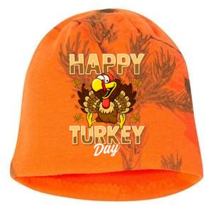 Happy Turkey Day Thanksgiving Day Holiday Gift Kati - Camo Knit Beanie