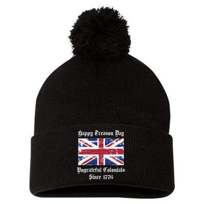 Happy Treason Day Ungrateful Colonials Pom Pom 12in Knit Beanie