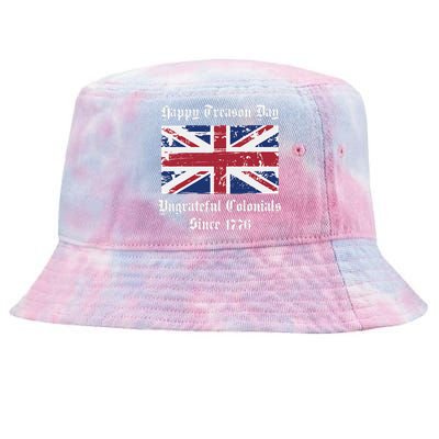 Happy Treason Day Ungrateful Colonials Tie-Dyed Bucket Hat