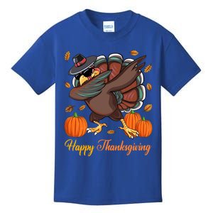 Happy Thanksgiving Day Dabbing Turkey Sunglasses Pumpkin Gift Kids T-Shirt