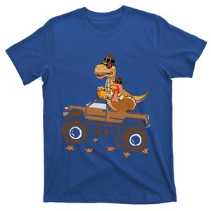 Happy Thanksgiving dinosaur Turkey Riding truck T-Shirt