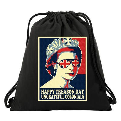 Happy Treason Day 4th Of July British Colonials Flag Drawstring Bag