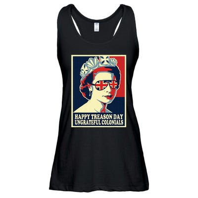 Happy Treason Day 4th Of July British Colonials Flag Ladies Essential Flowy Tank
