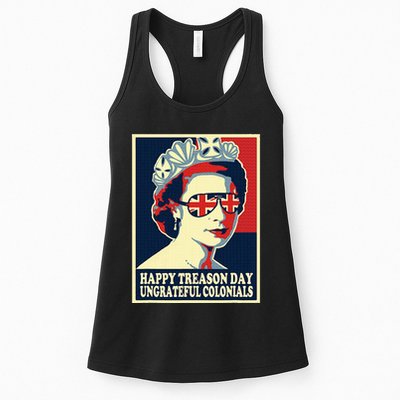 Happy Treason Day 4th Of July British Colonials Flag Womens Tank Top