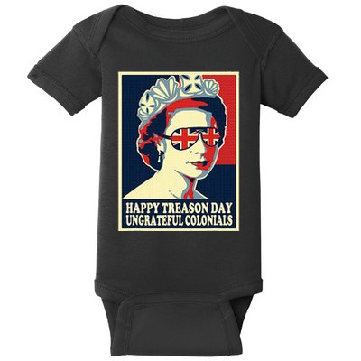 Happy Treason Day 4th Of July British Colonials Flag Baby Bodysuit