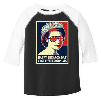 Happy Treason Day 4th Of July British Colonials Flag Toddler Fine Jersey T-Shirt
