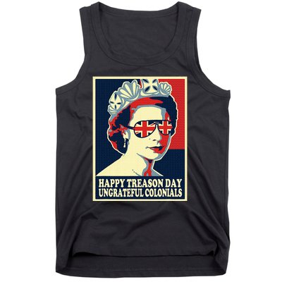 Happy Treason Day 4th Of July British Colonials Flag Tank Top