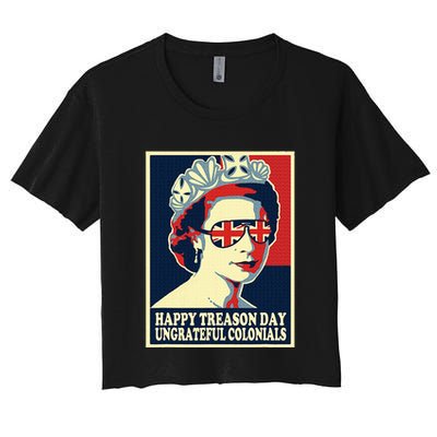 Happy Treason Day 4th Of July British Colonials Flag Crop Top