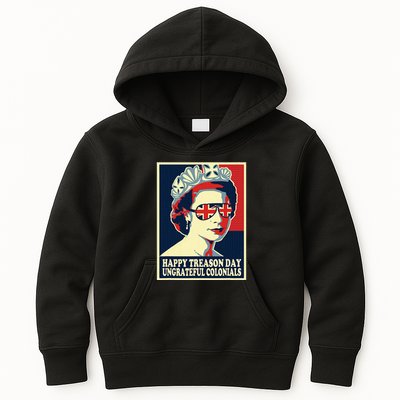 Happy Treason Day 4th Of July British Colonials Flag Kids Hoodie