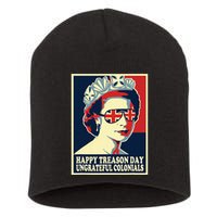Happy Treason Day 4th Of July British Colonials Flag Short Acrylic Beanie