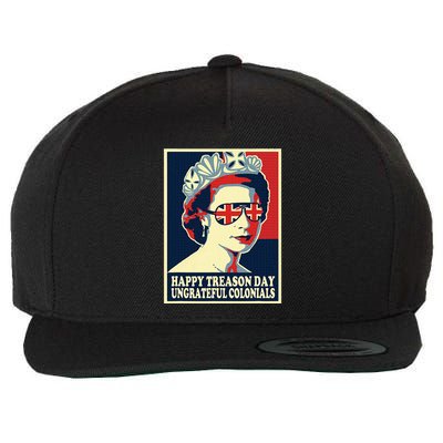 Happy Treason Day 4th Of July British Colonials Flag Wool Snapback Cap