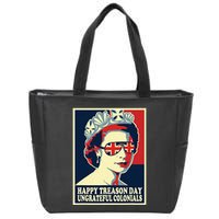 Happy Treason Day 4th Of July British Colonials Flag Zip Tote Bag