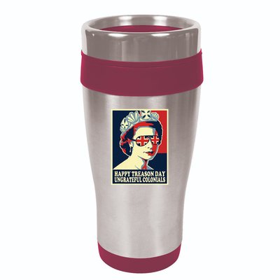 Happy Treason Day 4th Of July British Colonials Flag 16oz Travel Tumbler