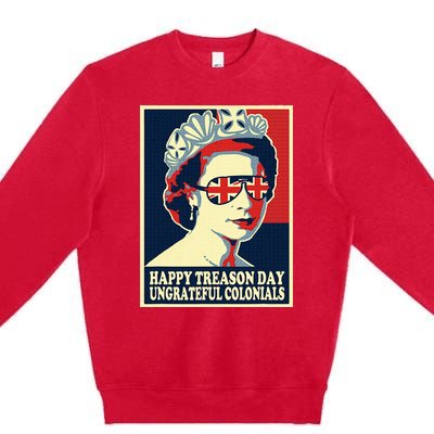 Happy Treason Day 4th Of July British Colonials Flag Premium Crewneck Sweatshirt