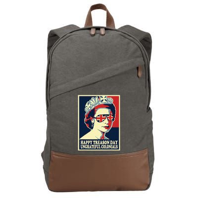 Happy Treason Day 4th Of July British Colonials Flag Cotton Canvas Backpack