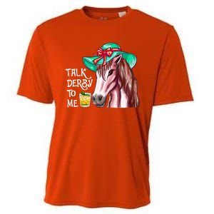 Horse Talk Derby To Me Mint Juleps Funny Derby Horse Racing Gift Cooling Performance Crew T-Shirt