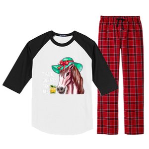 Horse Talk Derby To Me Mint Juleps Funny Derby Horse Racing Gift Raglan Sleeve Pajama Set