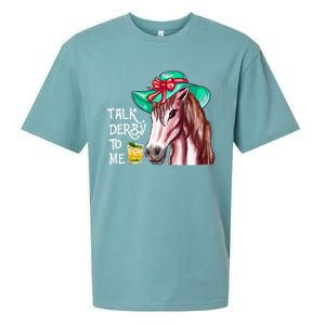 Horse Talk Derby To Me Mint Juleps Funny Derby Horse Racing Gift Sueded Cloud Jersey T-Shirt