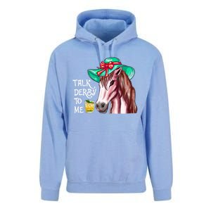 Horse Talk Derby To Me Mint Juleps Funny Derby Horse Racing Gift Unisex Surf Hoodie