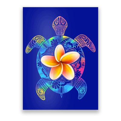 Hawaiian Tie Dye Sea Turtle Gift Cool Hawaii Gift For Men And Women Poster