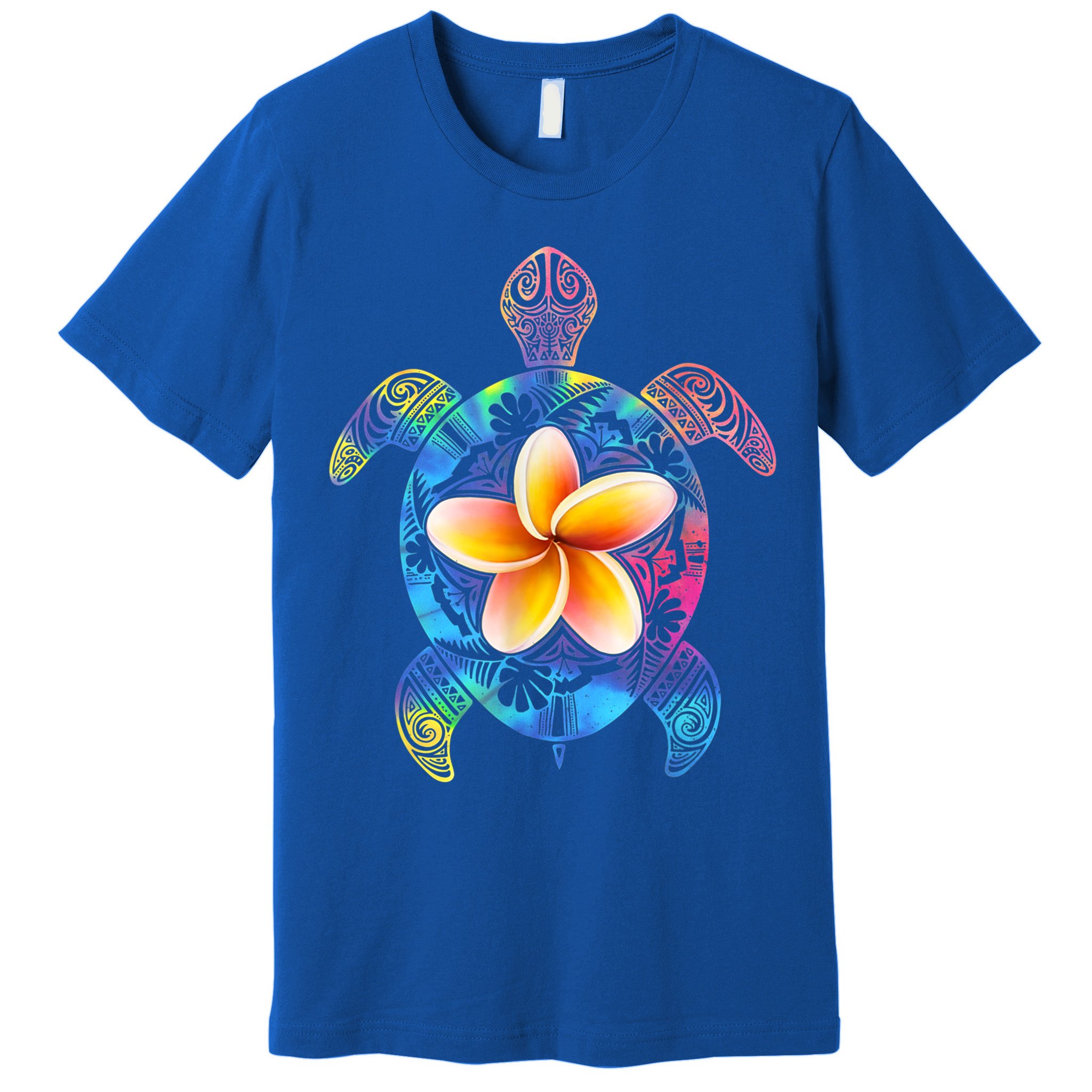 Hawaiian Tie Dye Sea Turtle Gift Cool Hawaii Gift For Men And Women Premium T-Shirt
