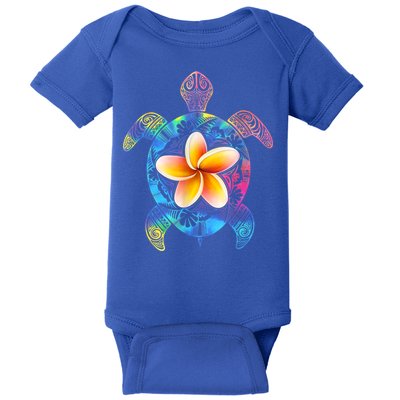 Hawaiian Tie Dye Sea Turtle Gift Cool Hawaii Gift For Men And Women Baby Bodysuit