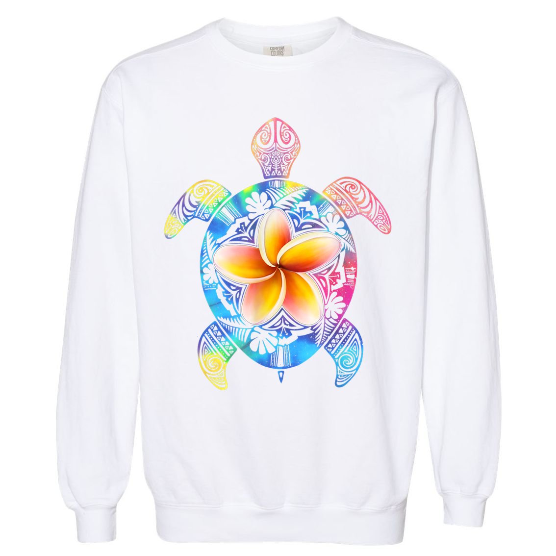 Hawaiian Tie Dye Sea Turtle Gift Cool Hawaii Gift For Men And Women Garment-Dyed Sweatshirt